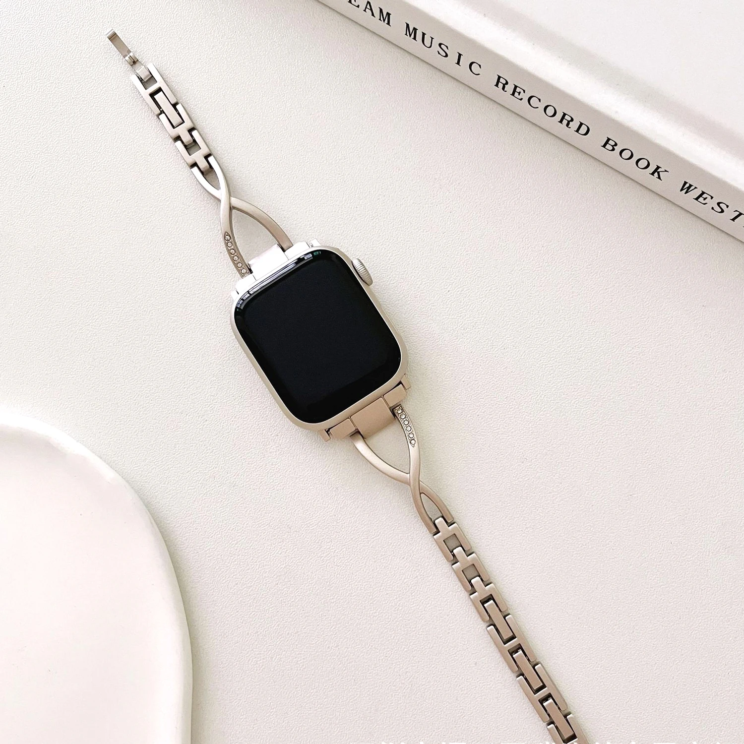 Sparkling Diamond Metal Strap for Apple Watch Bands Ultra 2 49mm Luxury Glitter Woman Bracelet for iWatch 9 8 7 6 SE 4 5 Ultra