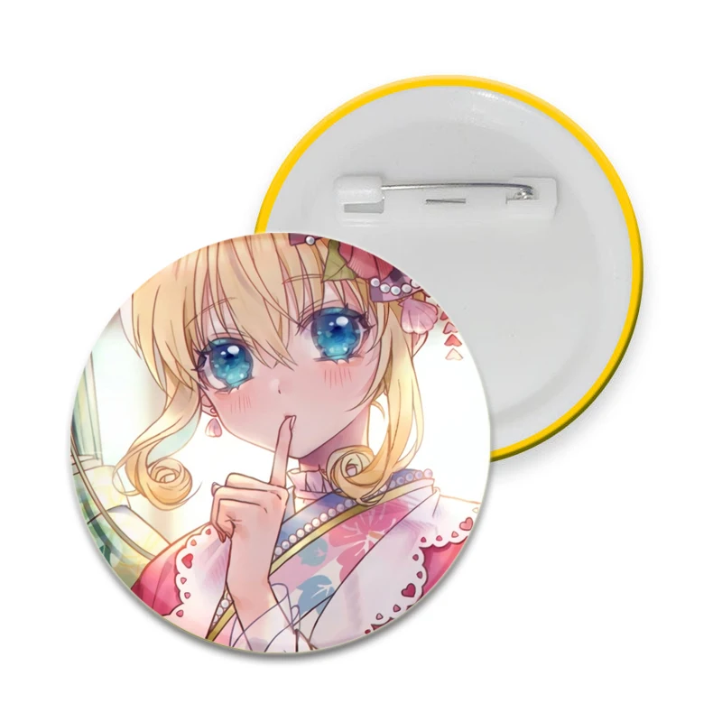 32/44/58mm Mermaid Melody Pichi Pin bros buatan tangan untuk pakaian kartun Cosplay lencana ransel Dekorasi hadiah perhiasan