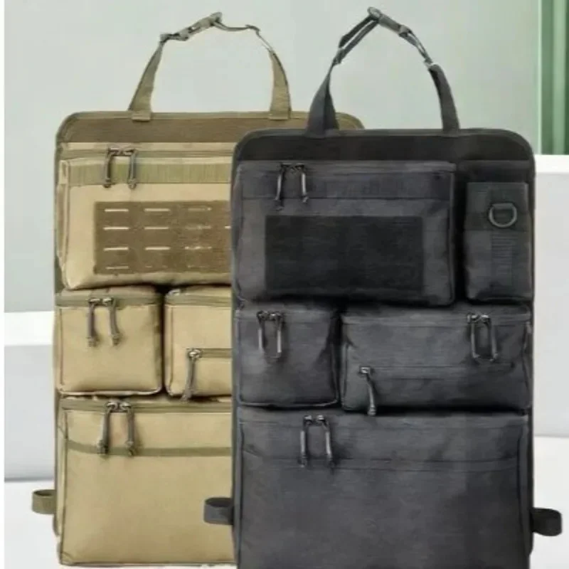 Brand Multifunctional Luggage Organizer Adjustable Shoulder Strap Black Car Seat Back Storage Bag Portable Hanging Rear Seat Bag