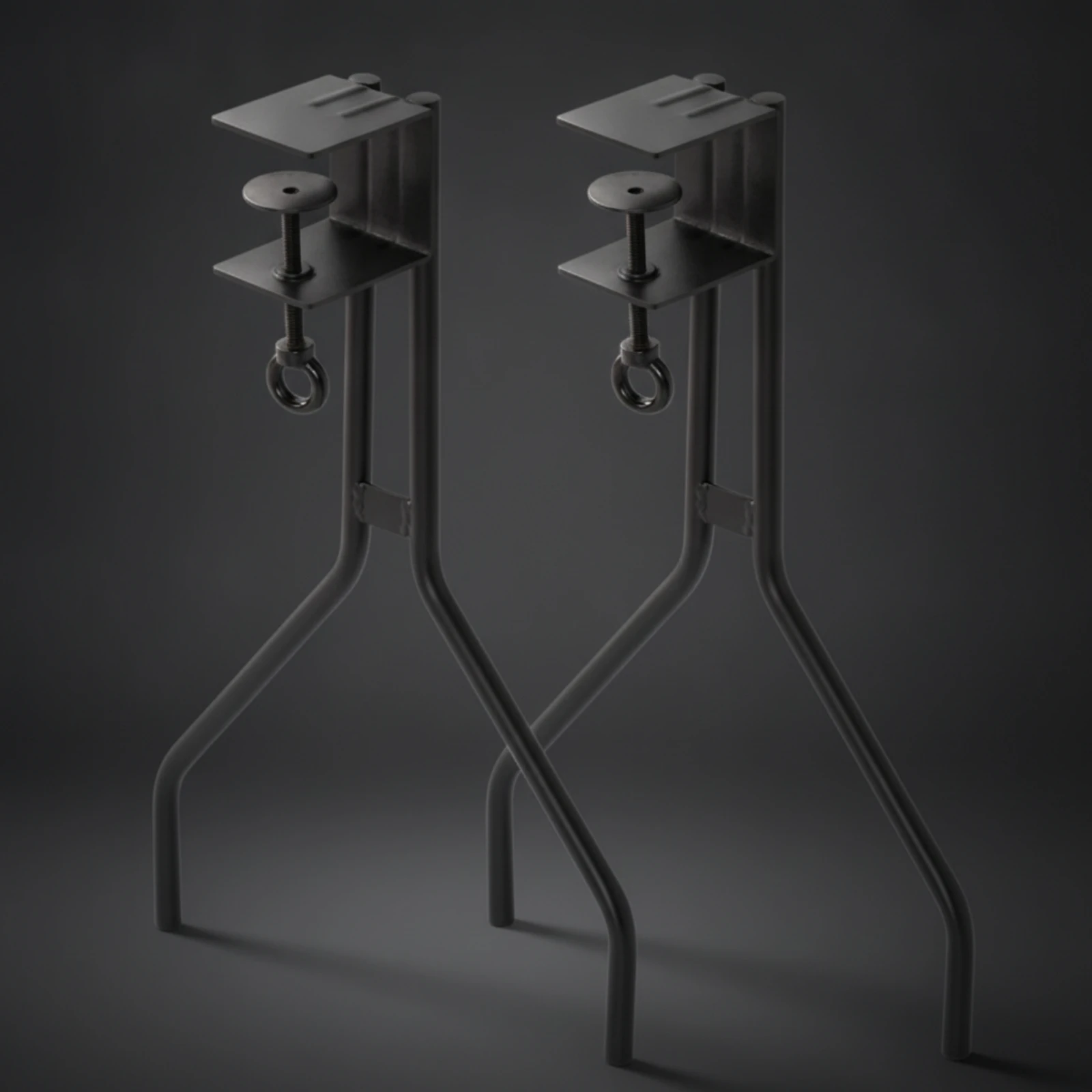 Clamp-on Table Legs No-Drill Table Clamp Legs Hardware Punchno-Drill Matte Black for Campers, Camping, DIY Furniture
