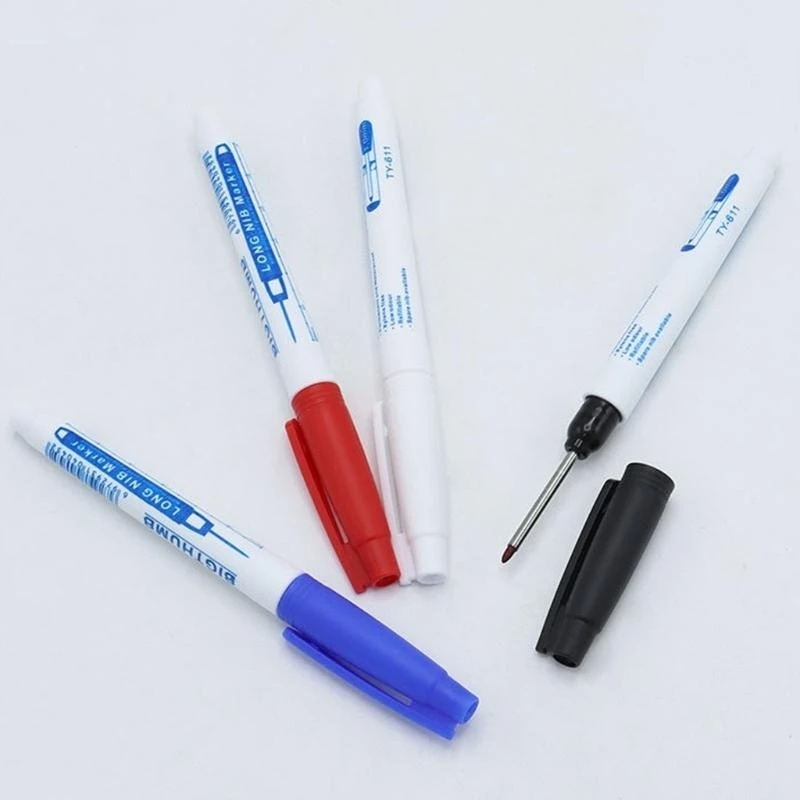 Deep Hole Marker Pen 30mm Long Tip Marker Carpenter Marker Water Resistant Drill Hole Marker Woodworking Tool - Image 4
