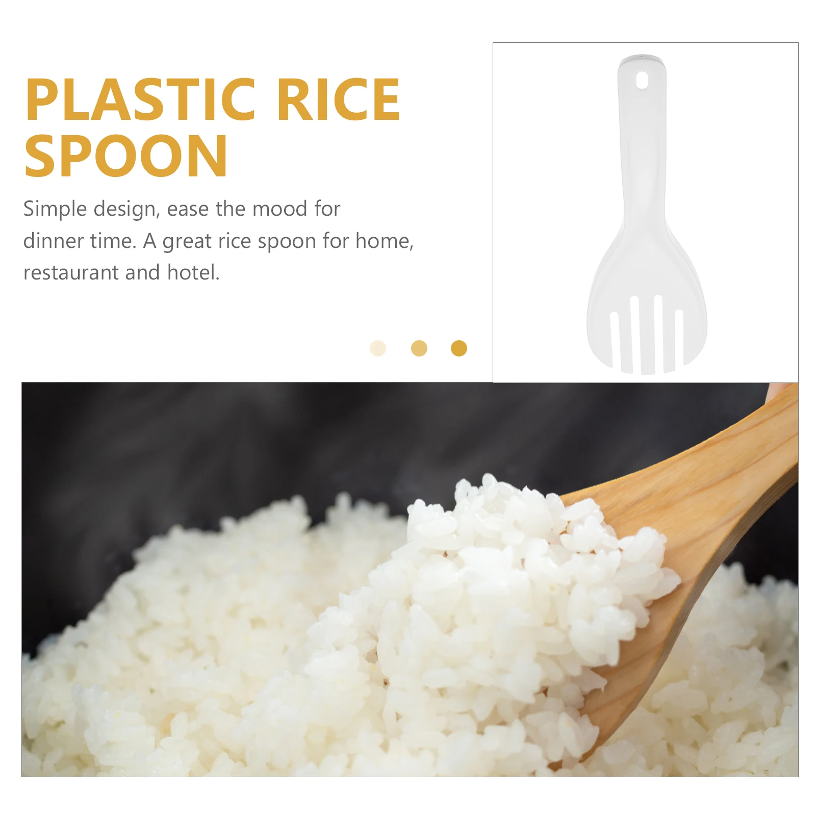 

2pcs Thickened Heat Resistant Large Kitchen Plastic Rice Spoon Scoop for Household Restaurant Thickened Rice Spoon Use