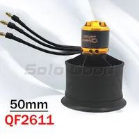 QX-MOTOR 50mm EDF QF2611 3300/4000/4600/5000KV  3S 4S Brushless Motor 12 Blades Ducted Fan  CW CCW With  for RC Airplane