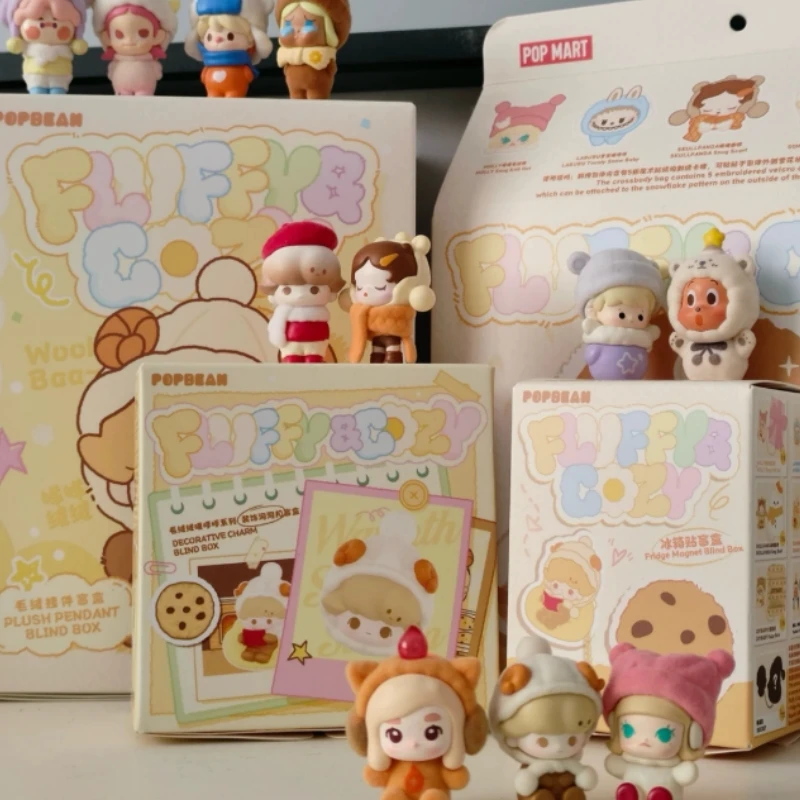 

На складе подлинная поп-март, теплая и уютная серия, милая зернистая слепая коробка, модная игрушка, фигурка, украшение для стола, подарок на день рождения