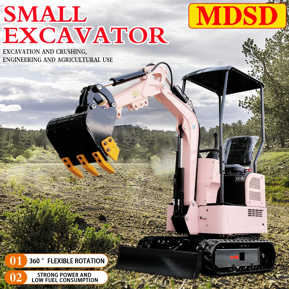 3 طن حفارة زاحفة صغيرة حفارة منزلية زراعية عملية سهلة EPA EURO 5 محرك حفارة صغيرة متعددة الأغراض