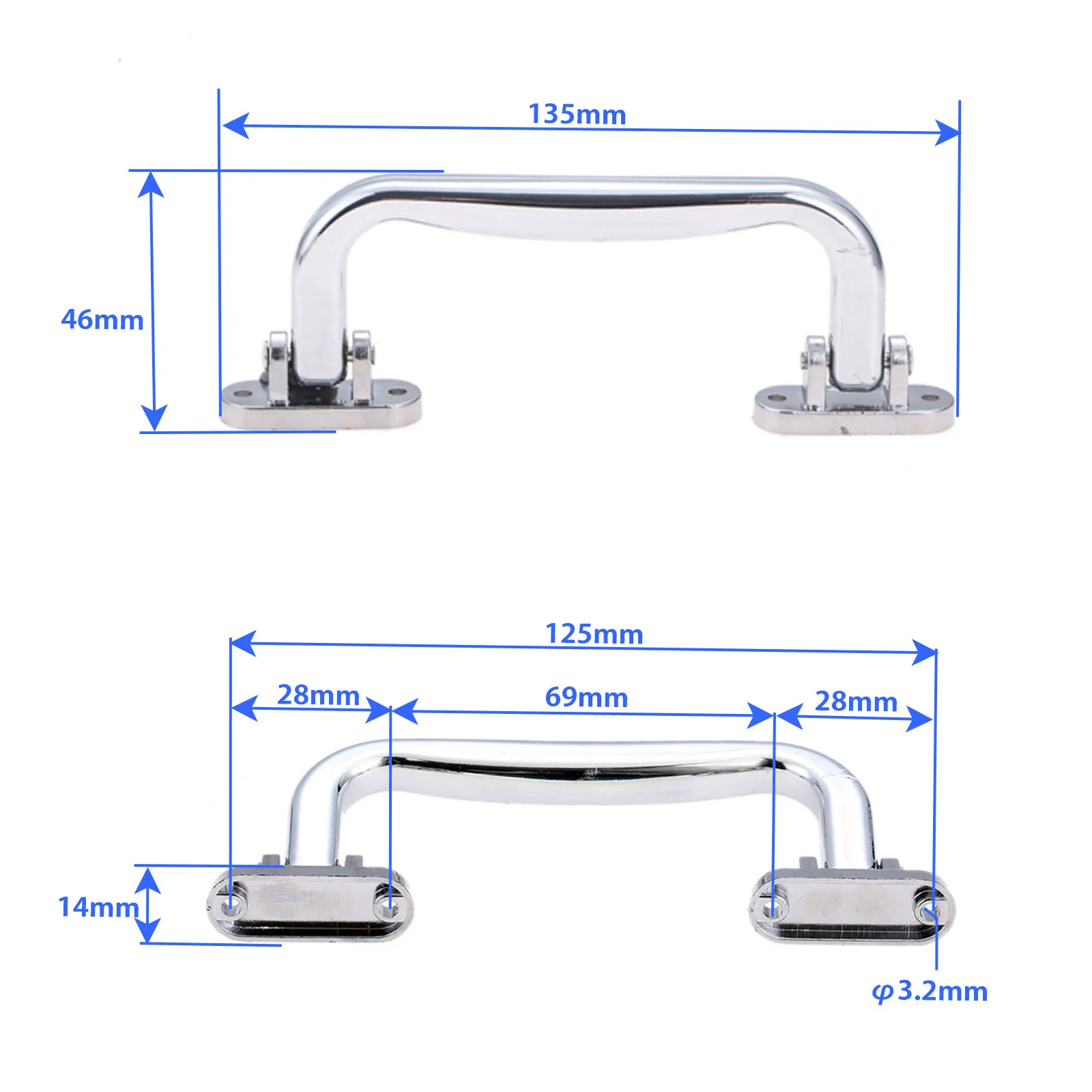 1Pc Plastic Suitcase Handle Luggage Case Handle Flight Case Cabinet Pull Toolbox Handle Carrying Grip Replacement Part 135*46mm