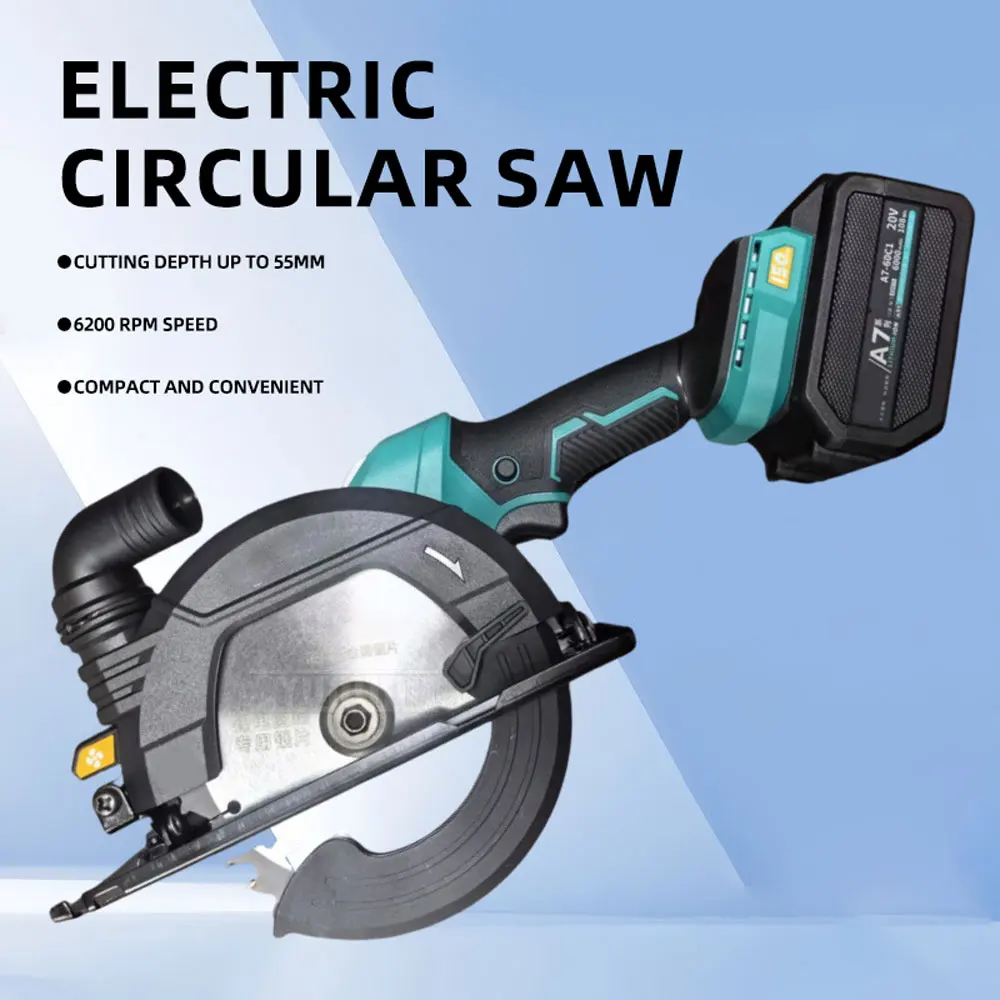 Circular Saw, Portable Handheld Cutter, Woodworking Saw, Stone and Tile Cutting Tool, Lithium-Ion Saw Brushless Lithium-Ion
