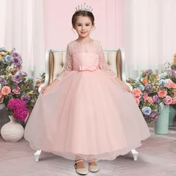 Baby Girl Princess Dress Party Ball Gown Wedding Lace Dresses Kids Christmas Bridesmaid Costume Birthday Party Dress 3-14 year