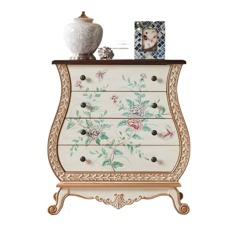 

European-style entrance cabinet, chest cabinet, decorative cabinet storage cabinet, solid wood locker, American-style