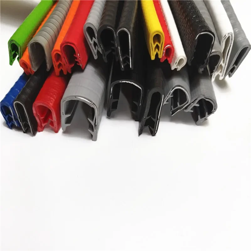 Length 3M Clmap Thickness 0.3-25mm Panel U Shape Rubber Sealing Strip Edge Rubber Protection Strip Metal Plate Edge Rubber Strip