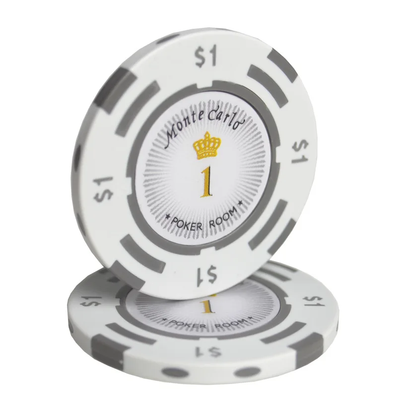 20 قطعة/الوحدة الدولار مونتي كارلو عملات المهنية كازينو تكساس بوكر رقائق نادي الترفيه بوكر عدة ألعاب المجلس الجدول بوكر