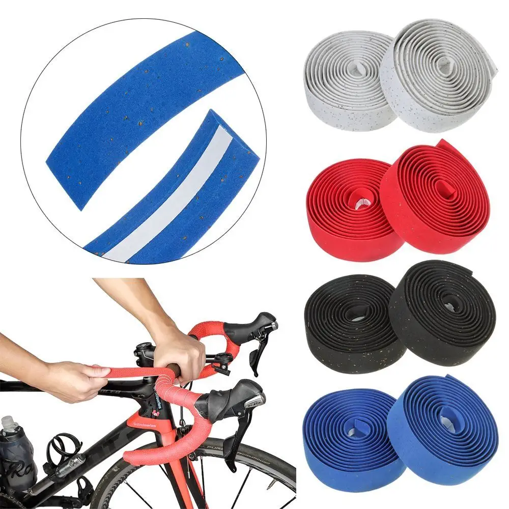 Bike Accessories EVA Silicone Bicycle Handlebar Tape Breathable Non-slip With 2 Plugs Waterproof Handle Bar Wrap Straps