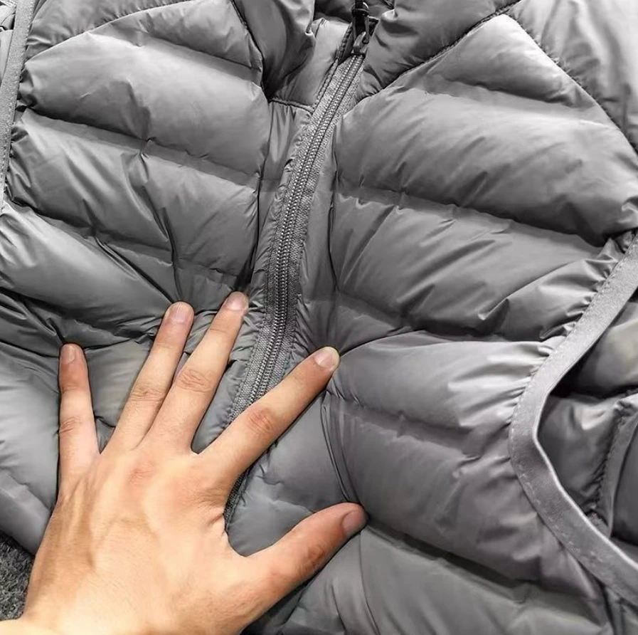 معطف خفيف بدون أكمام سترة منتفخة سترة رقيقة جدا دافئة خفيفة الوزن أسفل سترة صدرية الشتاء الرجال بطة أسفل سترة معاطف #2