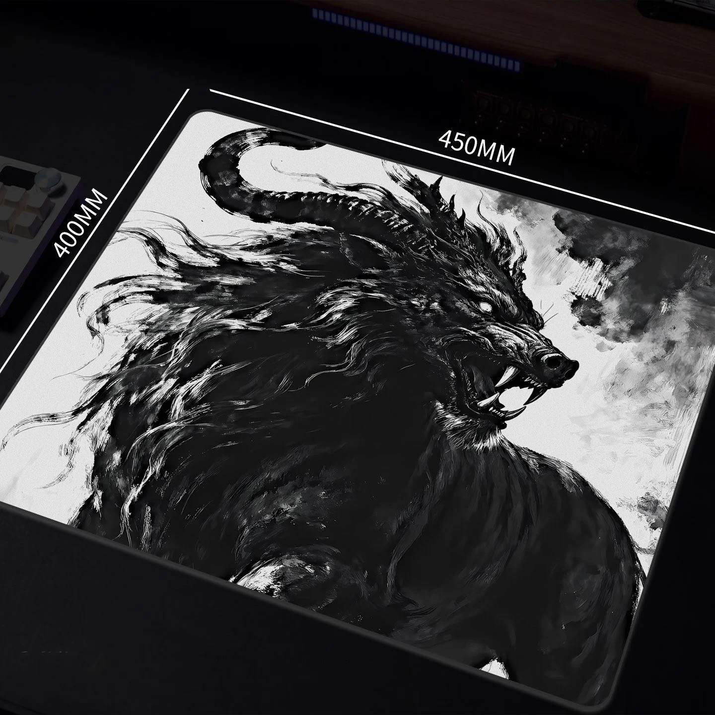 Anime Dragon Wing Animal Cool Photovoltaic Glass Mouse Pad Tempered Upgrade Smooth FPS Game & Office Specific Pc Laptop Desk Mat
