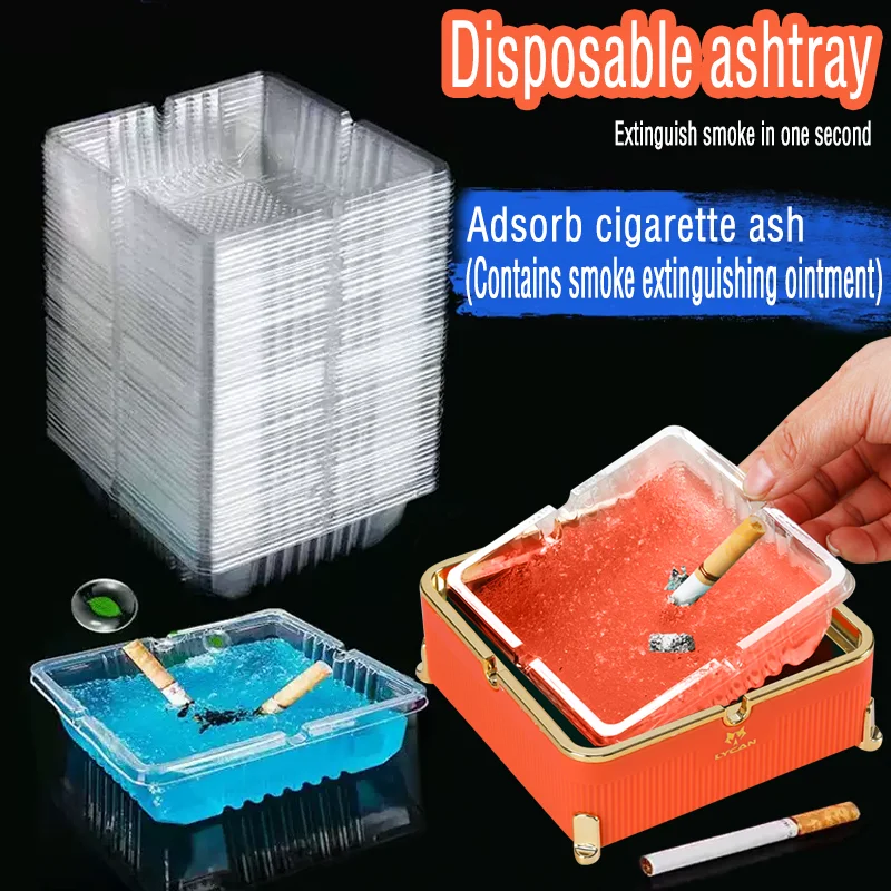 

Ashtray for Cigarettes Disposable Ashtray Vehicle Mounted Ash Tray for car Household Office Use Outdoor Portable 50 PCS