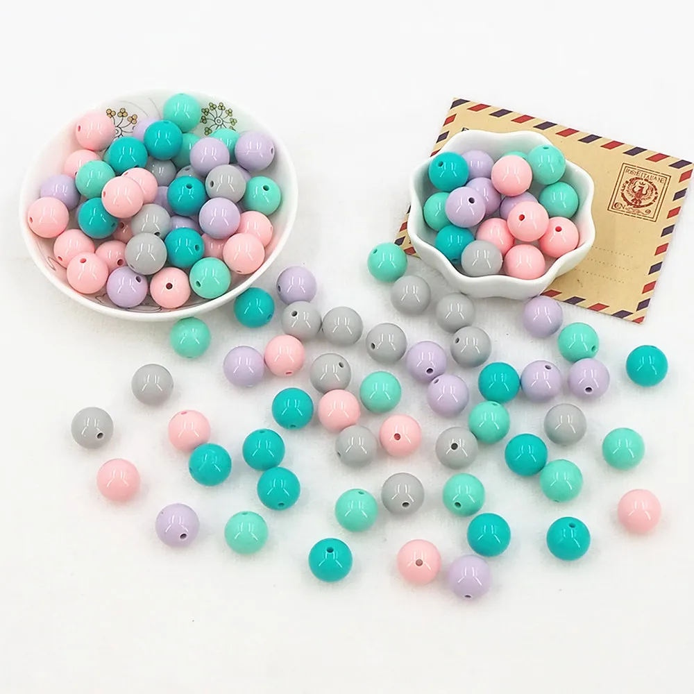 

Chenkai 100PCS 15MM Shiny Silicone Beads Baby Round Shaped Liquid Beads Teething BPA Free DIY Sensory Chewing Toy Accessories