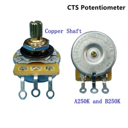 CTS Guitar Potentiometer A250K And B250K Copper Shaft Pot  Effectively Reduce The Noise Scale Professional Accessories