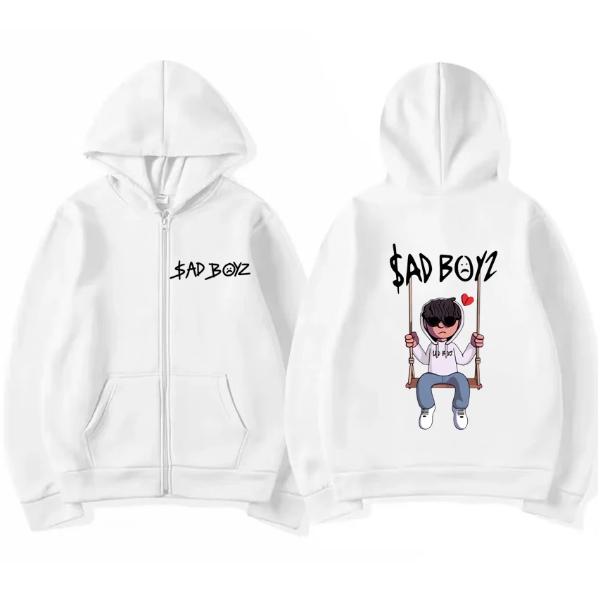 Hot sale Junior H Sad boyz Love Graphics Sweatshirt Jacket Men Women Fashion Fleece Zipper Hoodie coat Unisex Casual pullovers