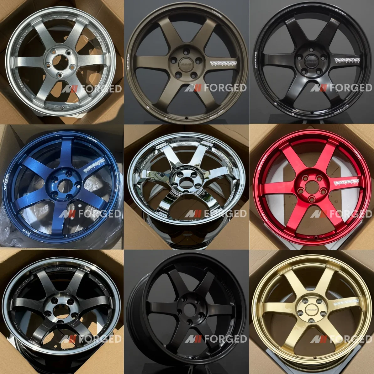 MN Forged 5x120 5x114.3 18 Inch Replica Volk Racing Te37 For Tesla Model S Jdm Car Wheels Rim