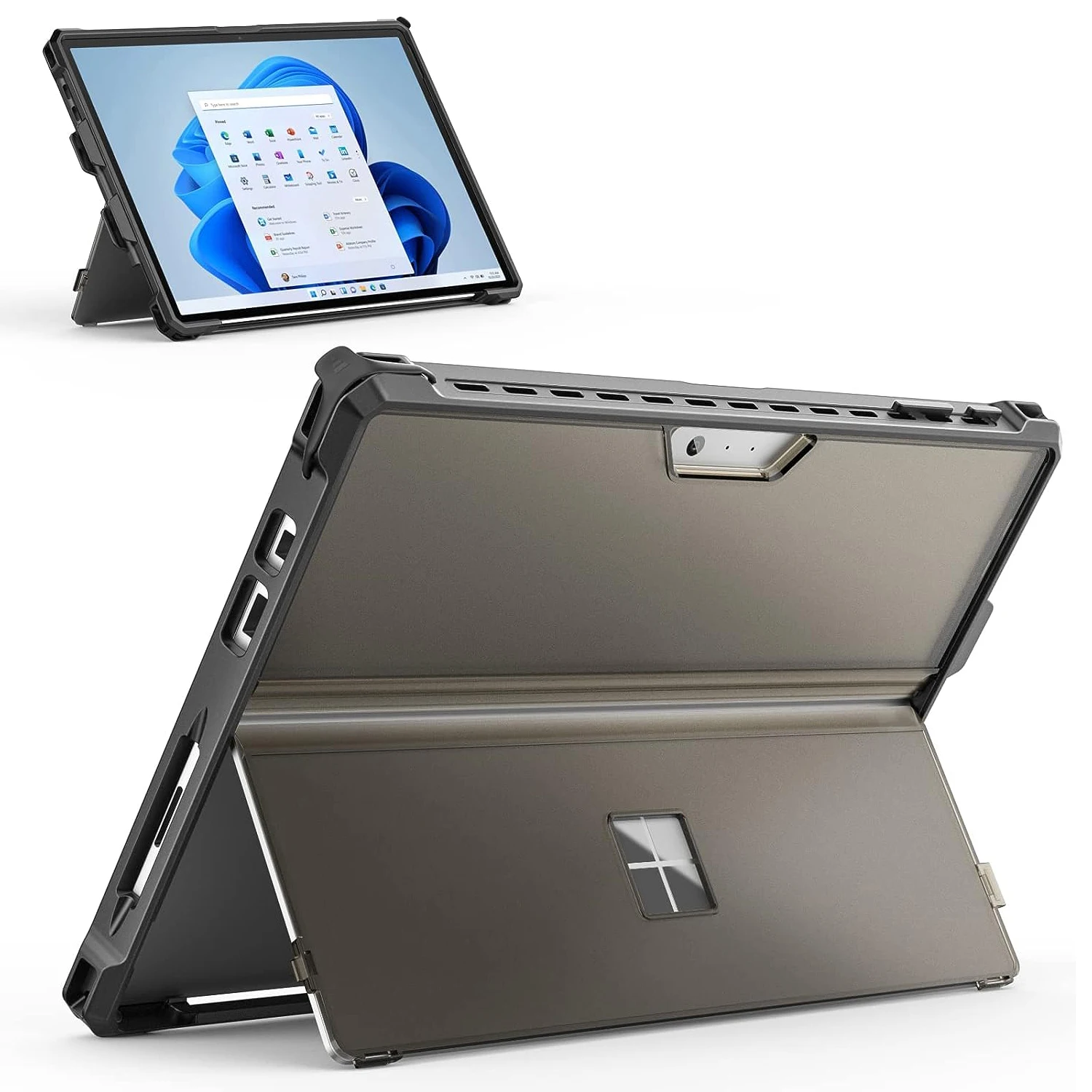 

Case for Microsoft Surface Pro 7 Plus/Pro7/Pro 6/Pro 5 All-in-One Rugged Cover Shell with Pen Holder Kickstand Protective Cover