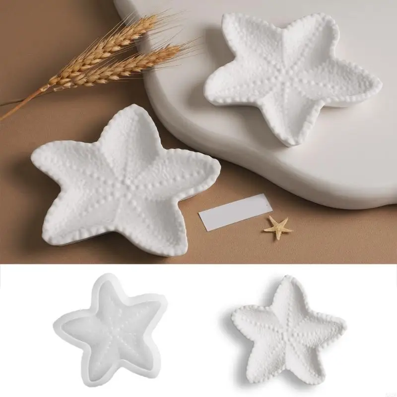 

A52E Multipurpose Starfish Tray Sturdy Silicone Mold Portable for Resin Craft Supplies and Cement Art Projects Daily Use