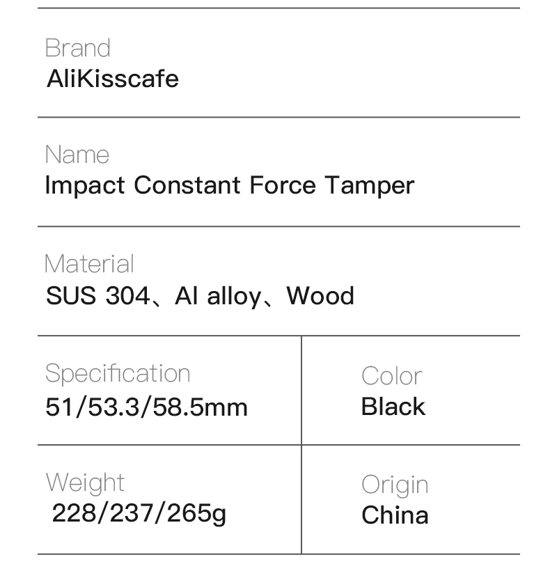 AliKisscafe Kaffeestampfer, kalibrierter Impact 4 Feder-Stampfer mit konstantem Druck, 30lb, 51mm, 53.3mm, 58.5mm, Espresso-Zubehör, Barista-Werkzeug – Detail 11
