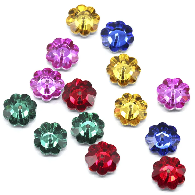 AAA 50Pcs AB Color Crystal Flower DIY 8mm Glass Petals Spacer Beads Flat Bottom For Jewelry Making Necklace Earrings Accessories