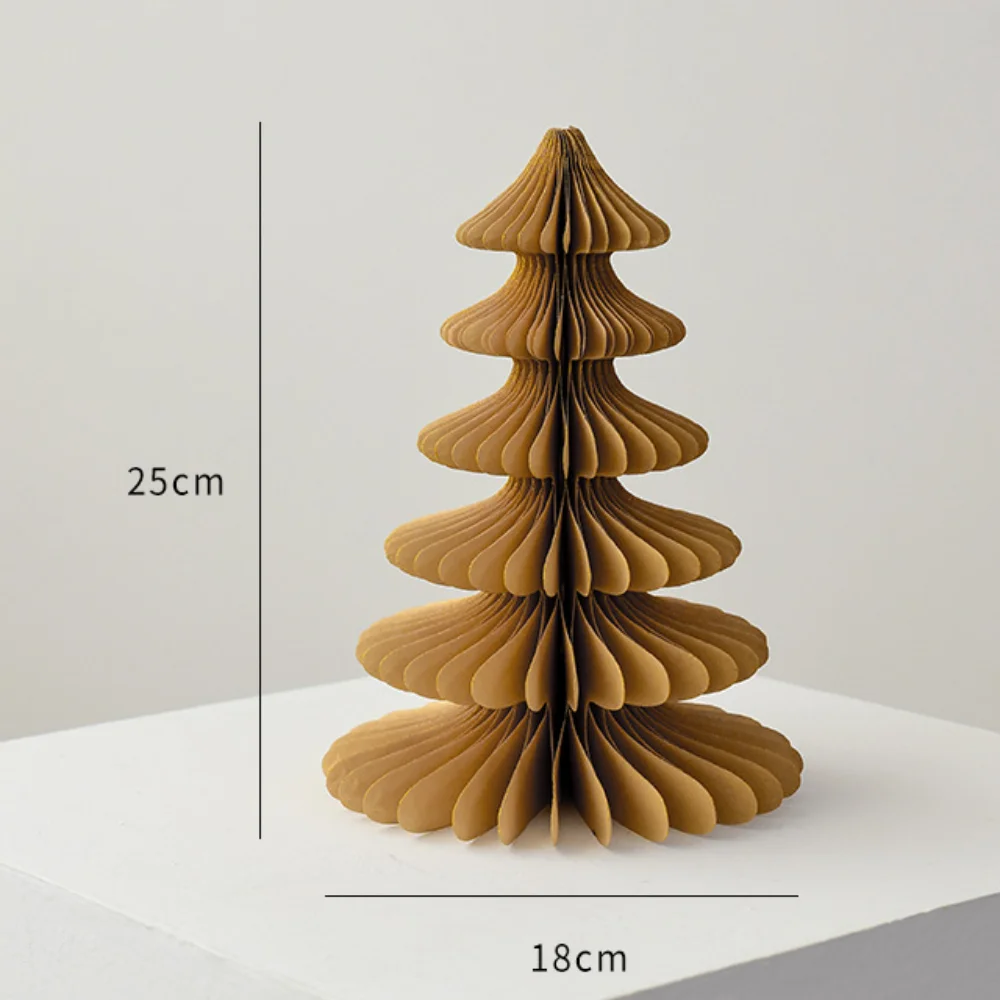 Nuevo adorno de árbol de Navidad 3D DIY hecho a mano de varios tamaños bola de panal decoración de Navidad papel de escritorio estatua de Navidad favores de fiesta