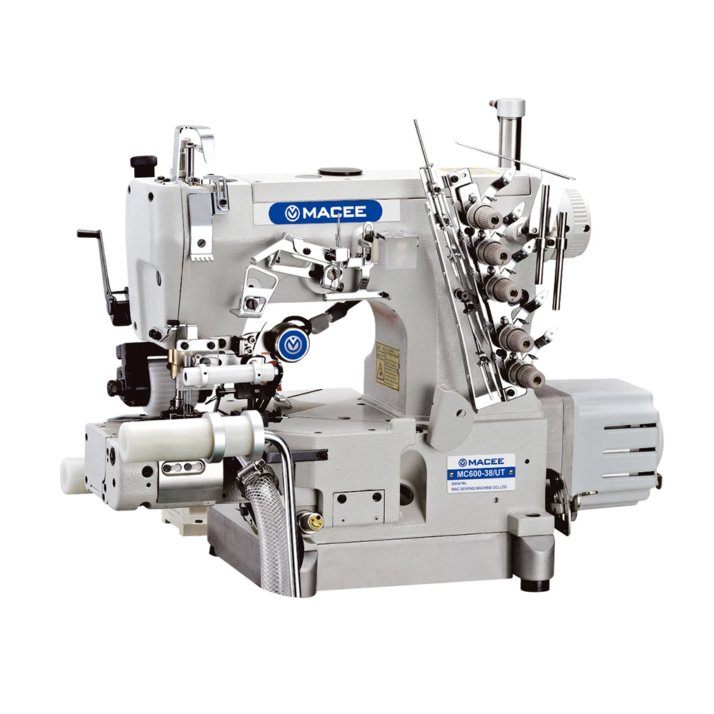 

MC 600-38UTD Direct Drive Right Cutter Cylinder Bed Industrial Interlock Sewing Machine with Auto Trimmer