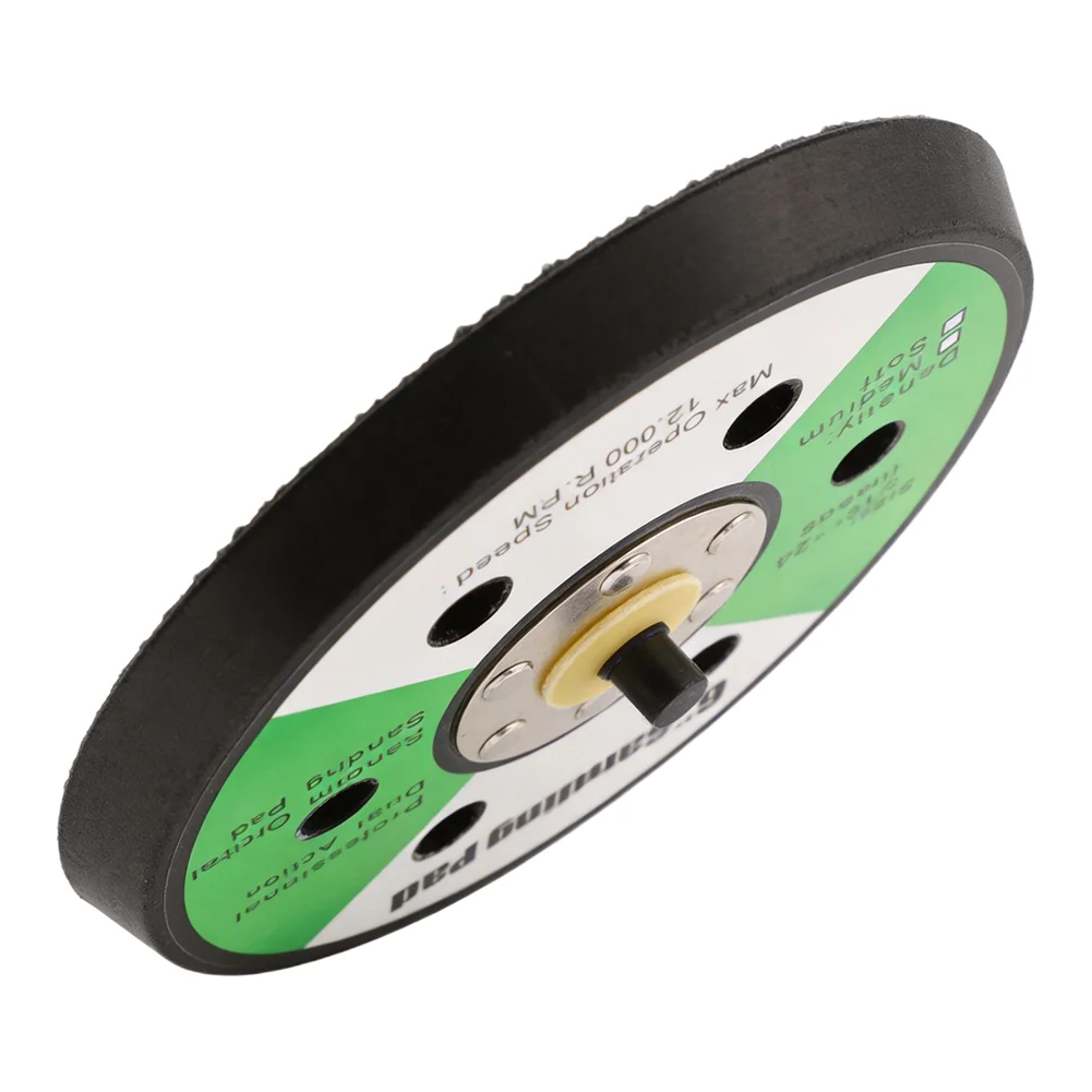 Air Sander Backing Plate 150mm with 6 Hole Layout Designed for 5/16-24 UNF Threaded Spindles and 12000 RPM Performance