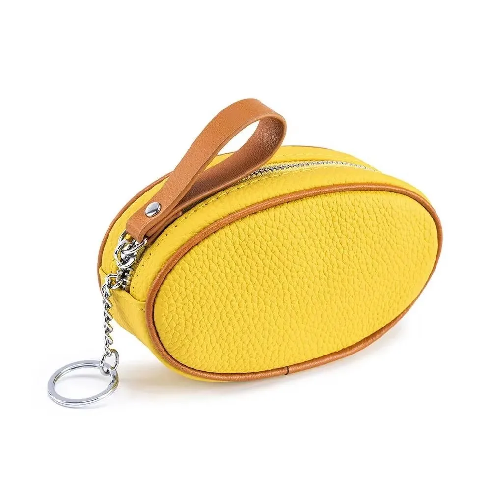 Lady Key Purse Genuine Leather Exquisite Coin Purse Mini Bag Woman Key Bag Top-layer Cowhide Keychain Storage Small Wallet