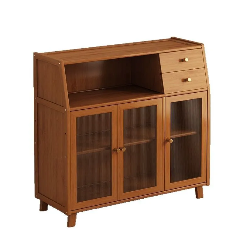 

Household solid wood sideboard kitchen living room integrated wall-mounted storage