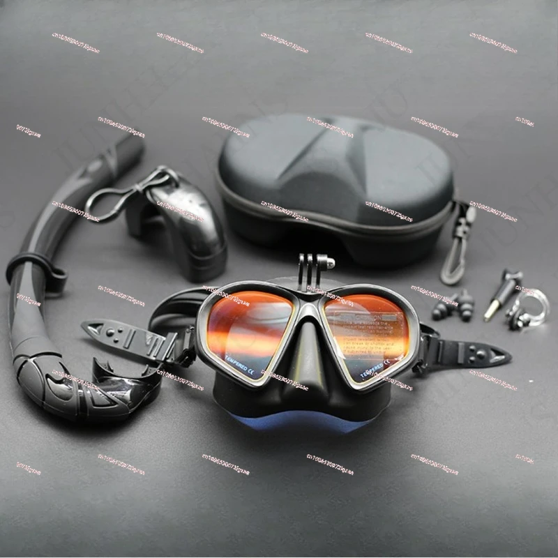 

Professional men's and women's free diving snorkeling goggles with myopia anti-fog silicone diving mask snorkeling equipment