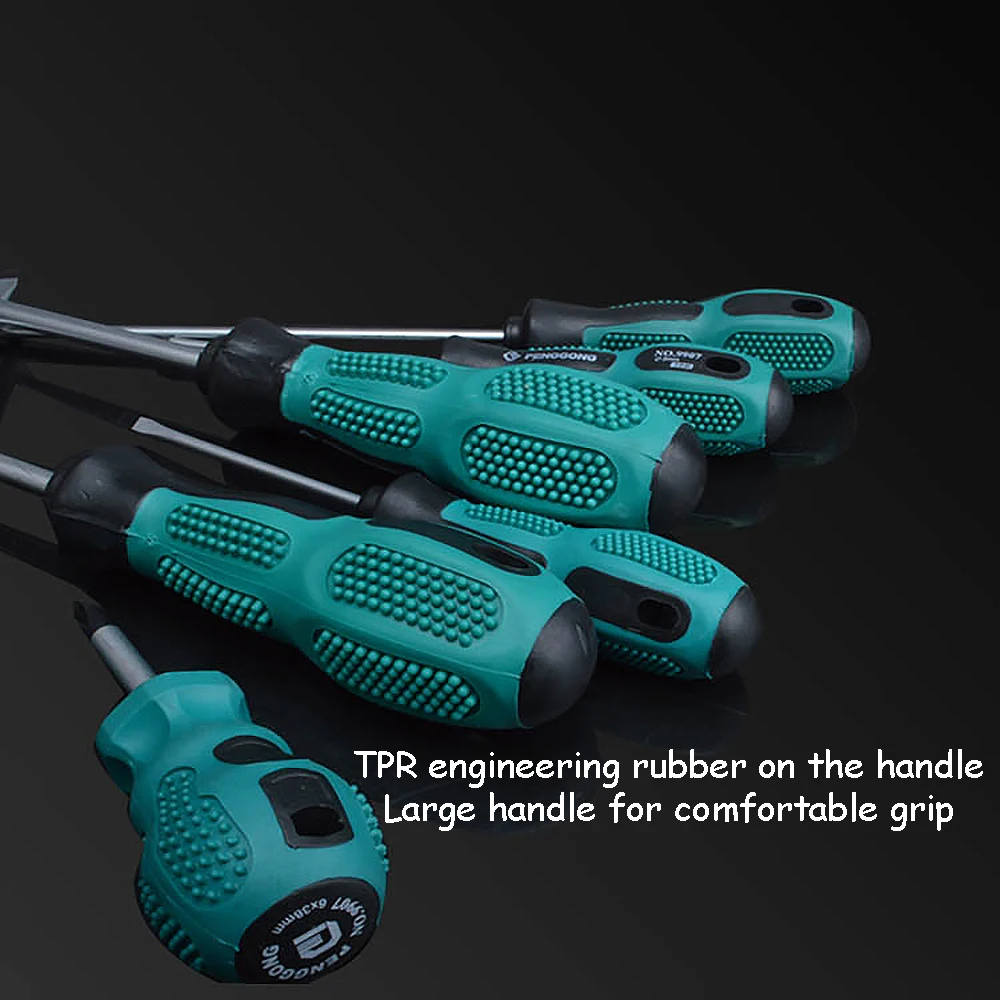 1pcs 3mm 5mm 6mm Phillips Slotted Screwdriver Magnetic Tip Screw Driver Spanner Hand Repair Tool Durable Screwdrivers Blue TPR