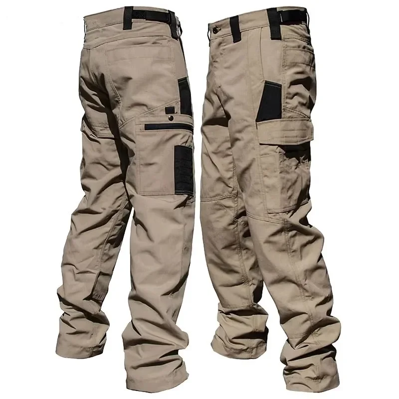 Men's Casual Tactical Pants Multi Pockets Work Trousers Male Outwear Spring Wear-resistant Trousers Straight Autumn Cargo Pants