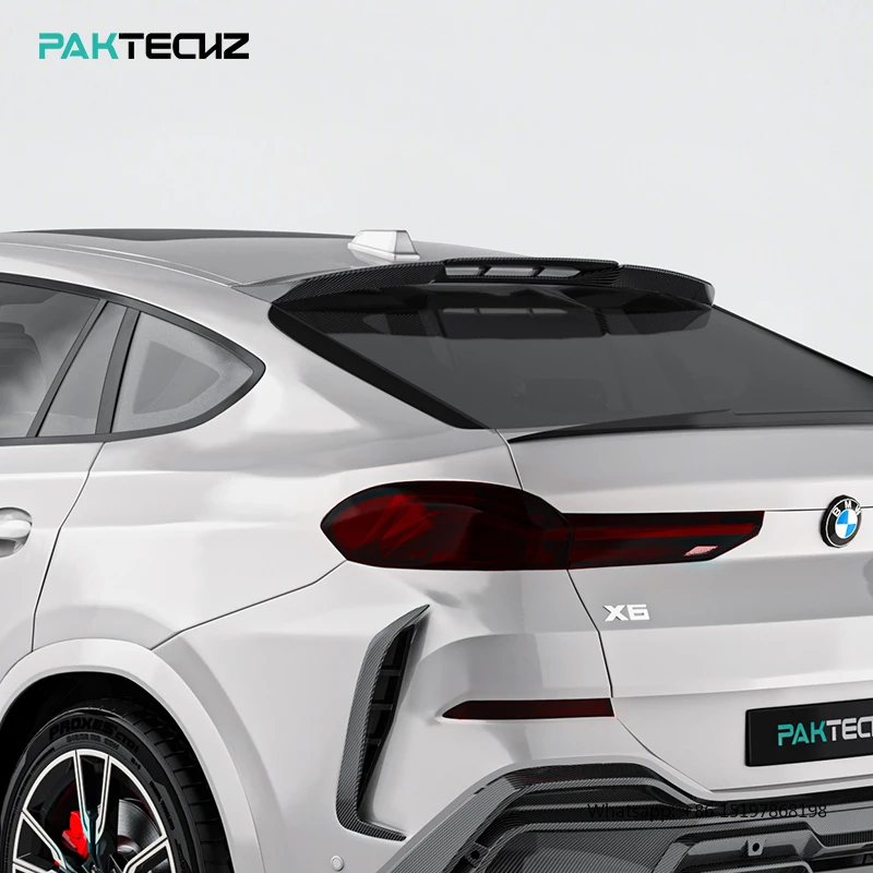 Paktechz Prepreg جناح خلفي للسقف من ألياف الكربون الجاف لسيارات BMW X6 G06 2019 - 2025 #2