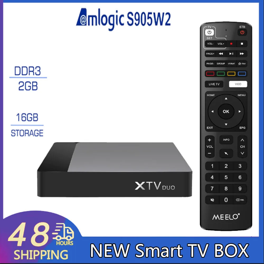 

NEW Smartest Android TV BOX XTV DUO Amlogic S905W2 2.4&5GHz Dual WiFi LAN 100M AV1 HDR 4K Ultra HD Resolution Media Player