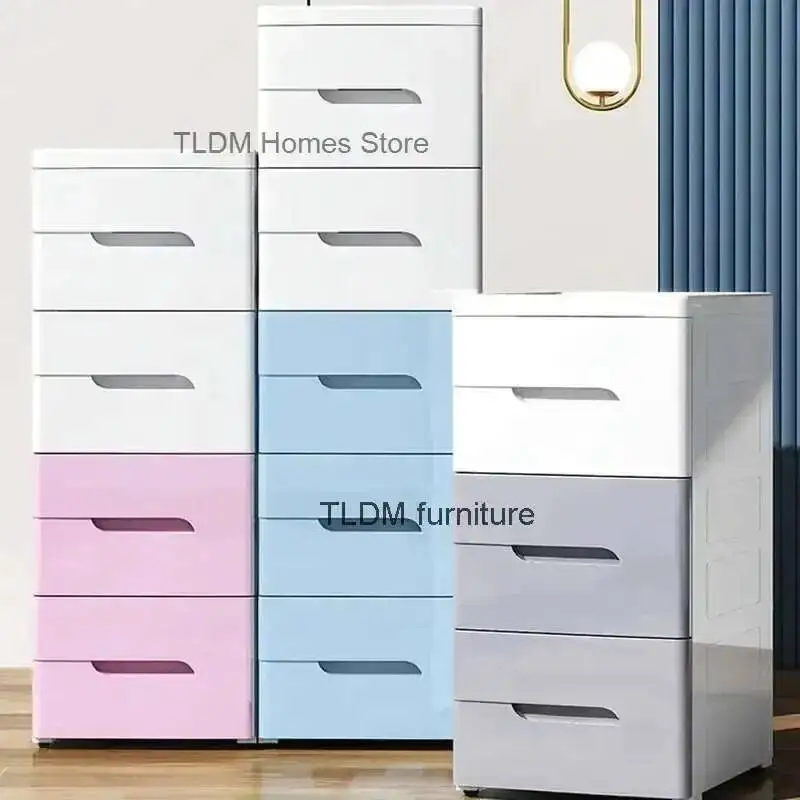 Furniture Modern Drawer-type Household  Plastic Multi-layer Cabinet Bathroom Simple Storage Cabinets for Balcony for Home