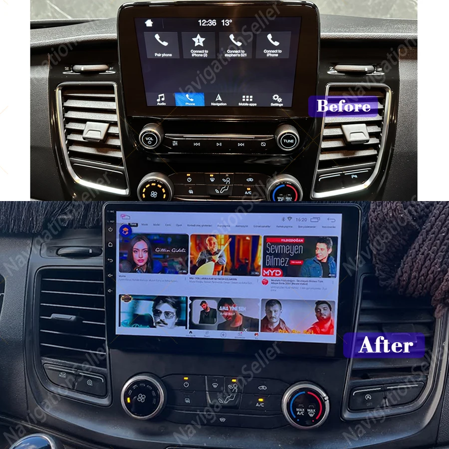 

Android Touch Screen For Ford Transit 350 Custom 2019 2020 2021 2022 Radio Upgrade Stereo Head Unit Plug & Play Multimedia Gps