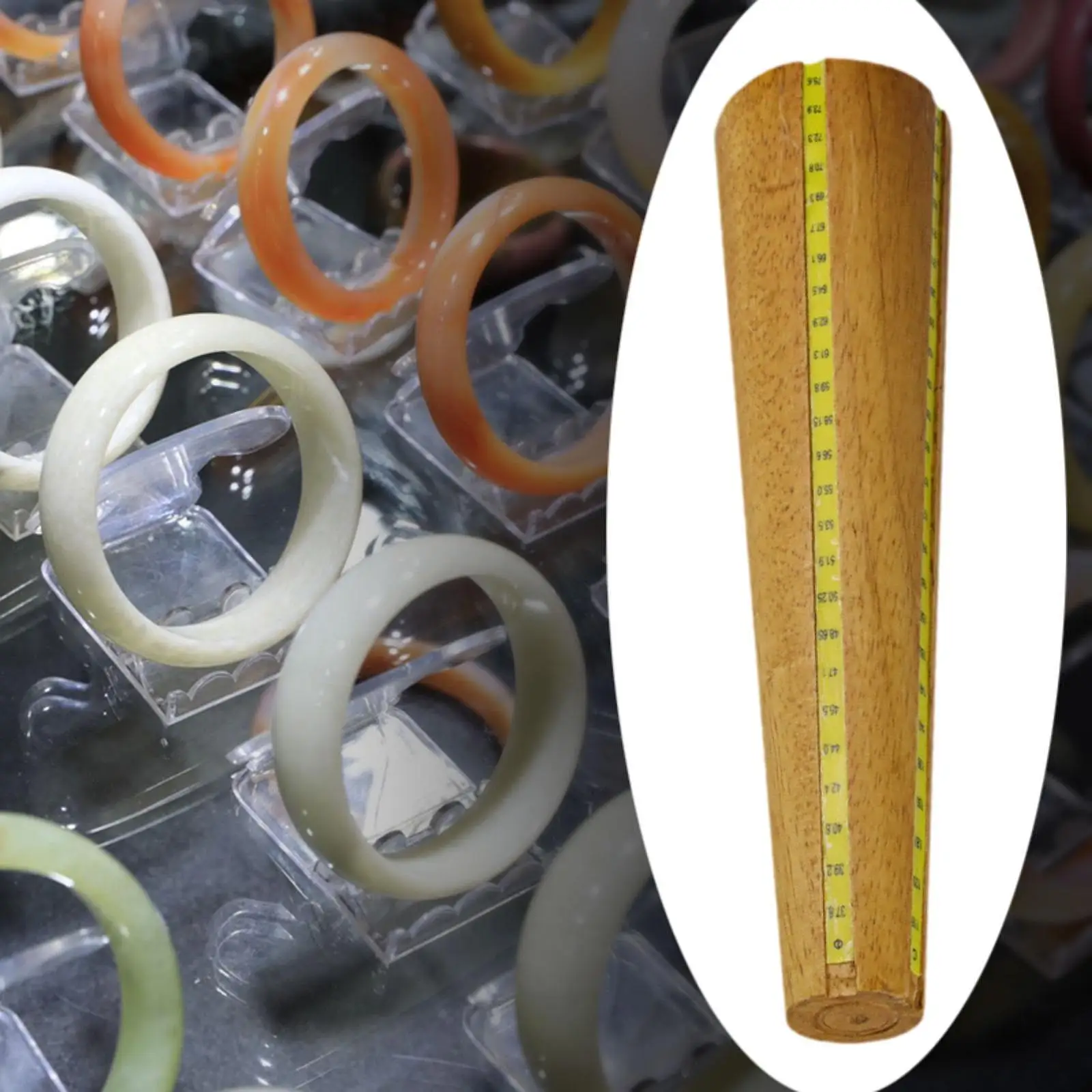 

Wood Bracelet Mandrel Practical Bangle Mandrel Jewelry Processing Tool Rod for Repair for Jewelry Makers DIY Bracelets Bangles