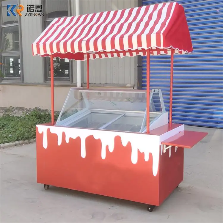 Commercial Snack Food truck/gelato Selling Juices And Ice Cream Cart For sale/ice Cream Kiosk Outdoor