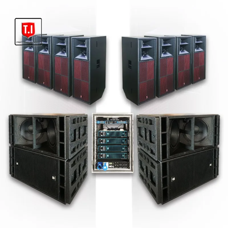 Dual 15 Inch Three-Way Full Range PA Speaker High Quality Woofer Audio System for Stage Live Loudspeaker Use
