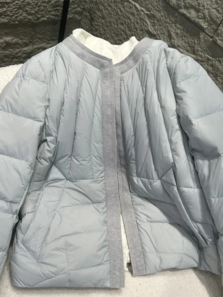 

Уникальная ультратонкая женская зимняя куртка с воротником-стойкой, утепленная хлопком, новая модель, красивая корейская свободная верхняя одежда