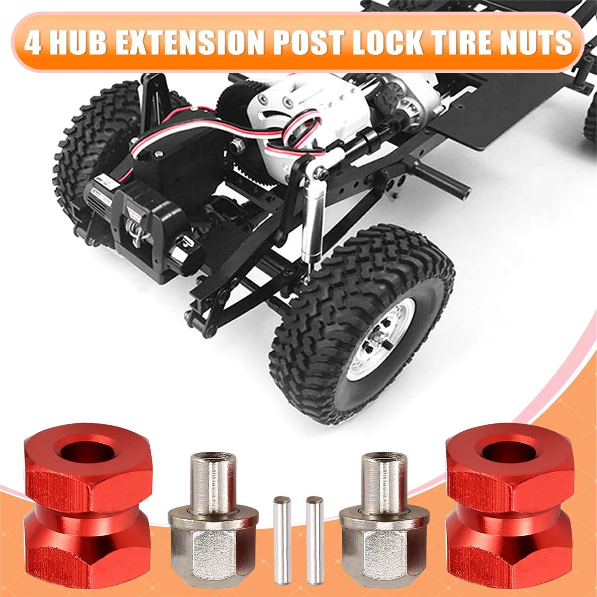 جديد 4 قطعة 12 مللي متر عرافة محور عجلات محرك محول 12 مللي متر تمديد الموحد المقرنة ل 1/10 RC سيارة الزاحف SCX10 D90 ، الأحمر
