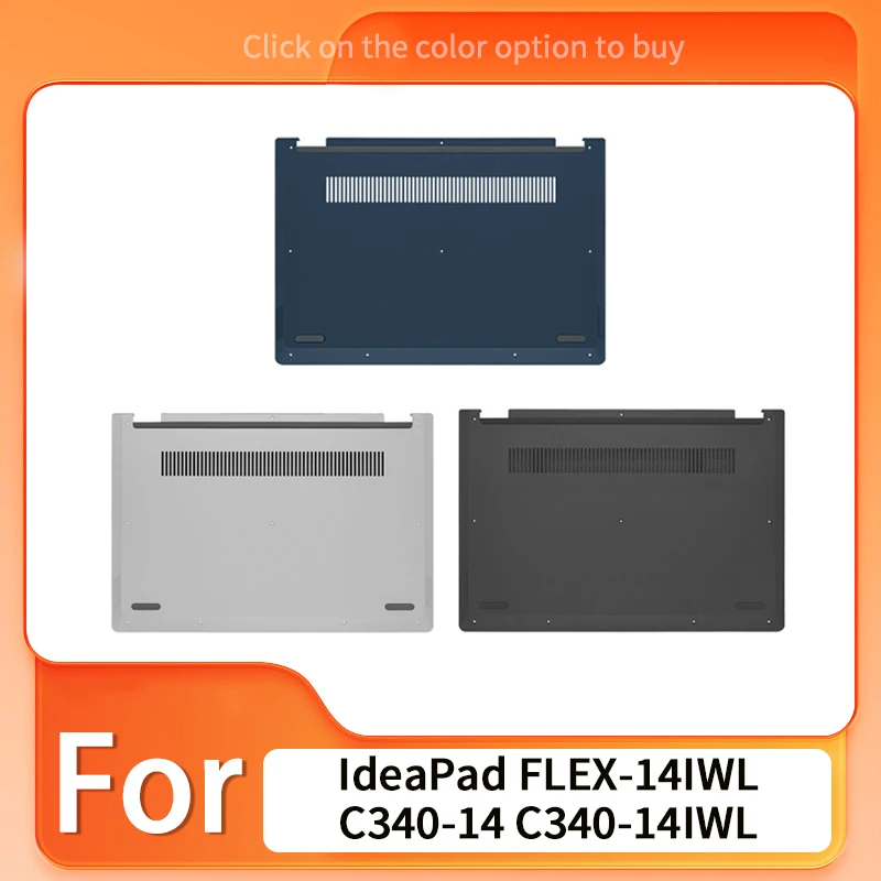 Silver Blue Gray New For IdeaPad FLEX-14IWL C340-14 C340-14IWL C340-14API C340-14IML Lower Bottom Cover