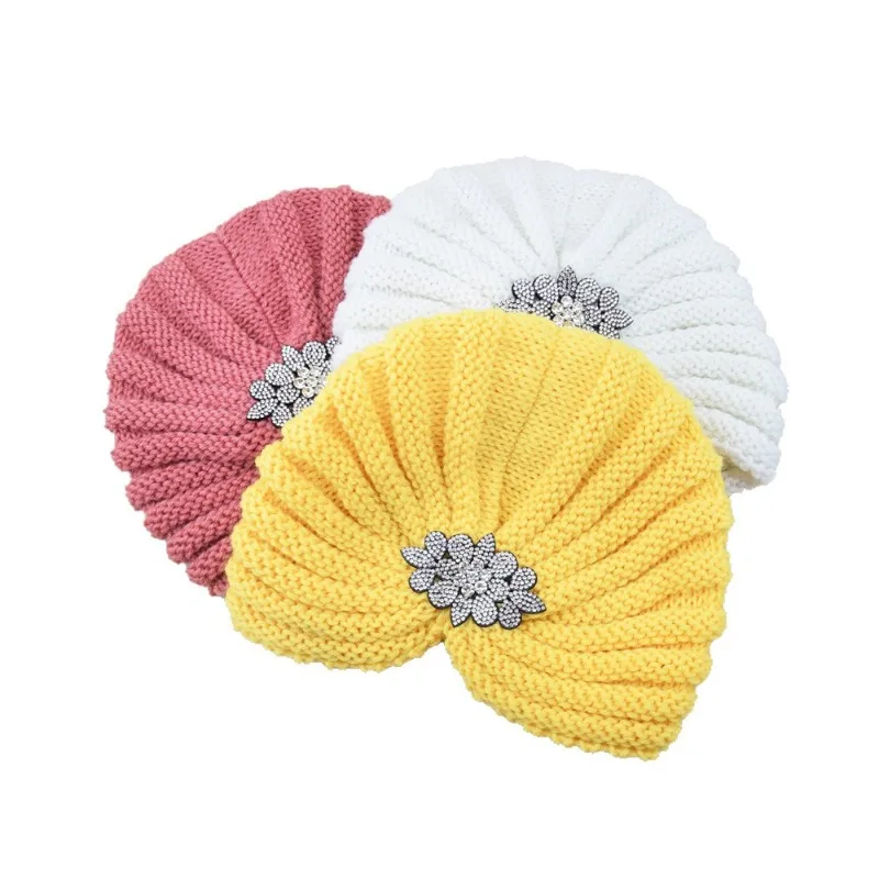 1/3 قطعة قبعة محبوكة الحجاب الإسلامي الهندي الخريف والشتاء الدافئة الأذن حماية الحجاب الحديثة وبسيطة البوليستر حجم واحد