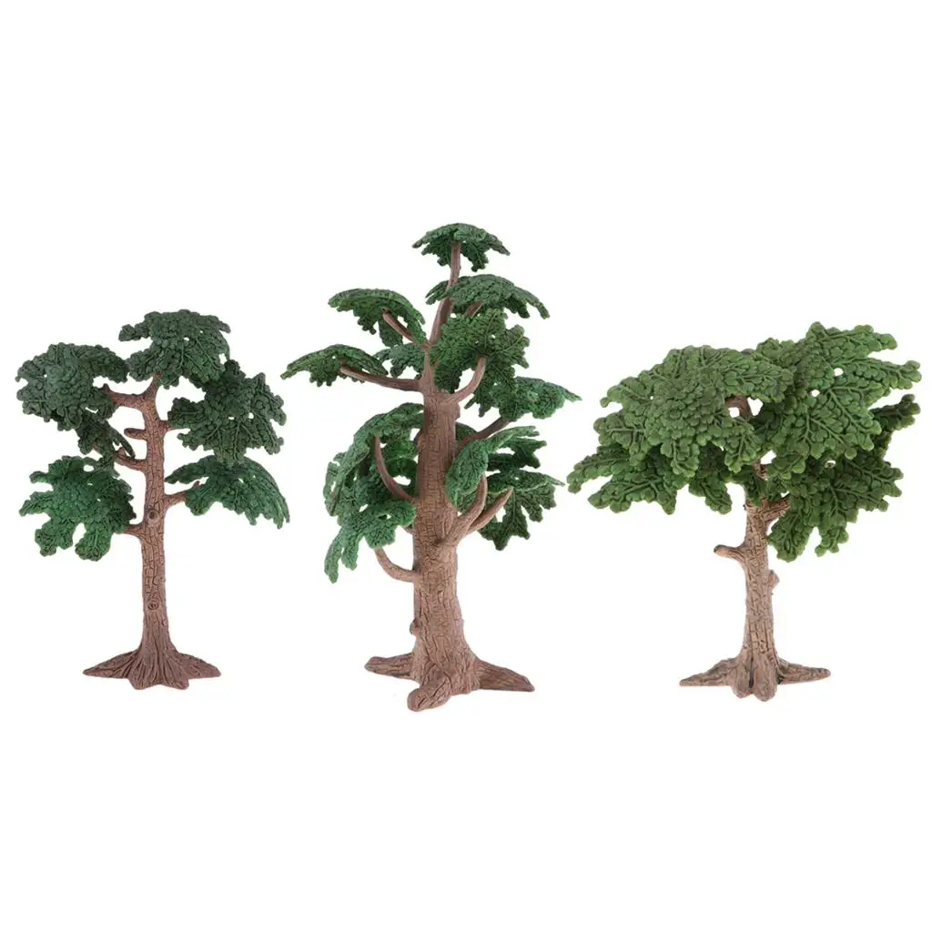 Arbres modèles en plastique, micro décoration de paysage, arbre de diorama