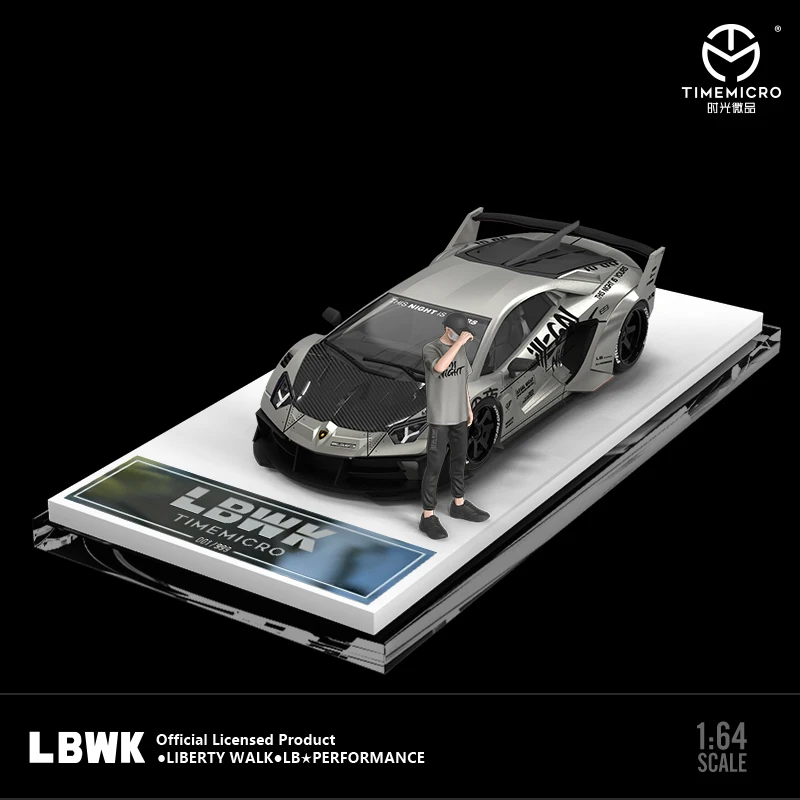 

TimeMicro1:64 LP700 GTEVO LBWK wide-body combat gray alloy car model