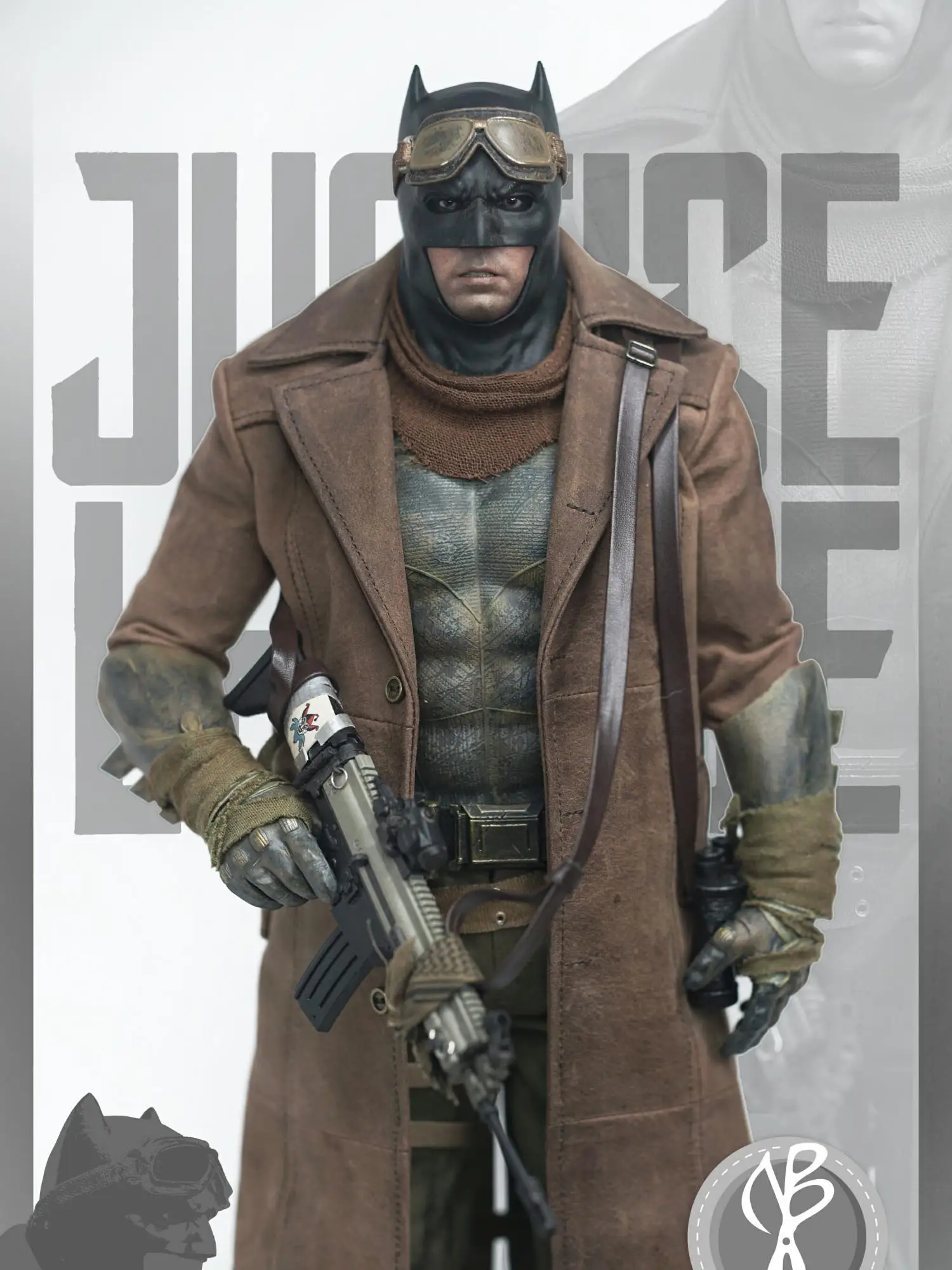NBP 스튜디오 NB01 1/6 배트 히어로 코트 스카프 세트 벤 아플렉 의상 모델 12인치 액션 피규어 바디 취미 컬렉션용
