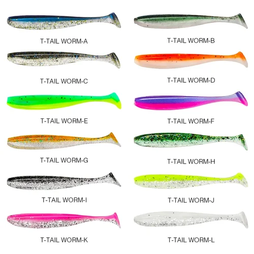 TSURINOYA 100mm/10 Uds 120mm/6 uds T cola gusano Artificial cebos de silicona suave para lubina señuelo de pesca de carpa agregar olor a pescado